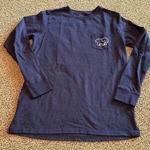 Ivory Ella Long Sleeved Shirt, Navy Blue, Size Small Like New Condition